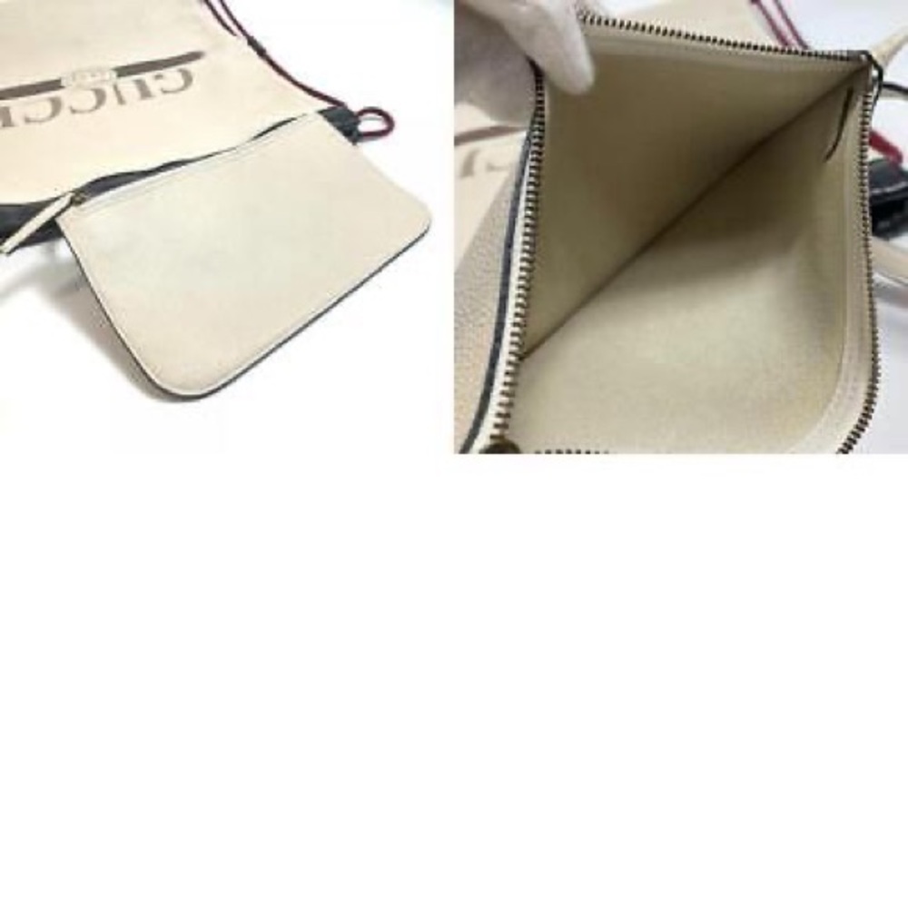 GUCCI Sherry line GUCCI logo print drawstring  Tote Bag. 100 % leather - Picture 11 of 11